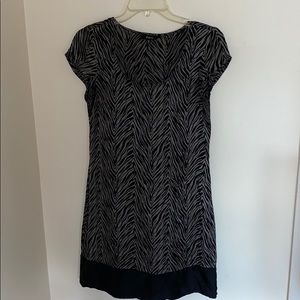 Express Gray Zebra Print Dress